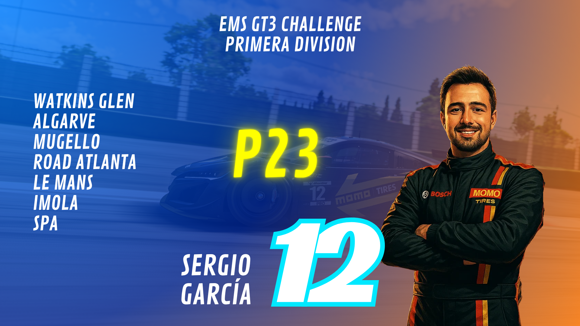 Imagen de EMS GT3 S1 - Sergio García