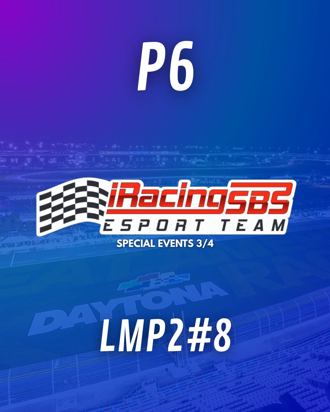Portada del evento iRacingSBS Daytona #8