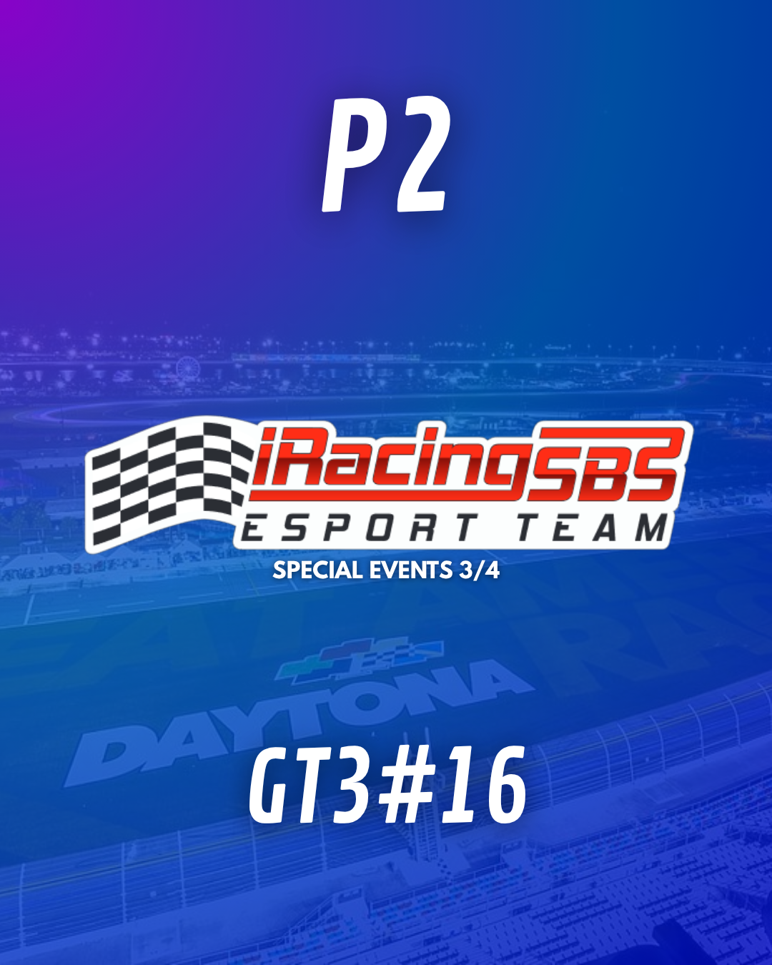 Portada del evento iRacingSBS Daytona #16