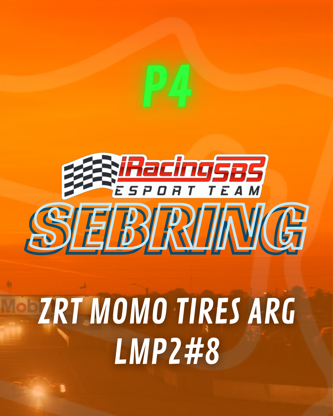 Portada del evento iRacingSBS Sebring #8