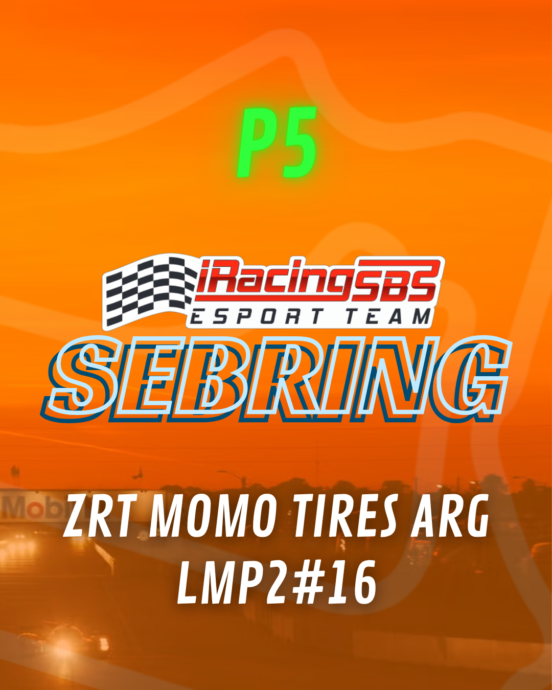 Portada del evento iRacingSBS Sebring #16