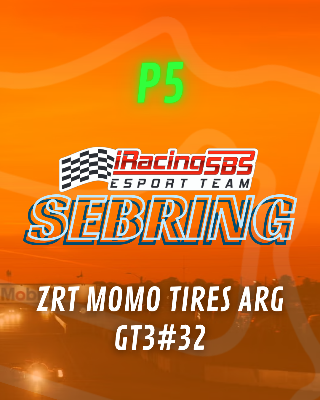 Portada del evento iRacingSBS Sebring #32